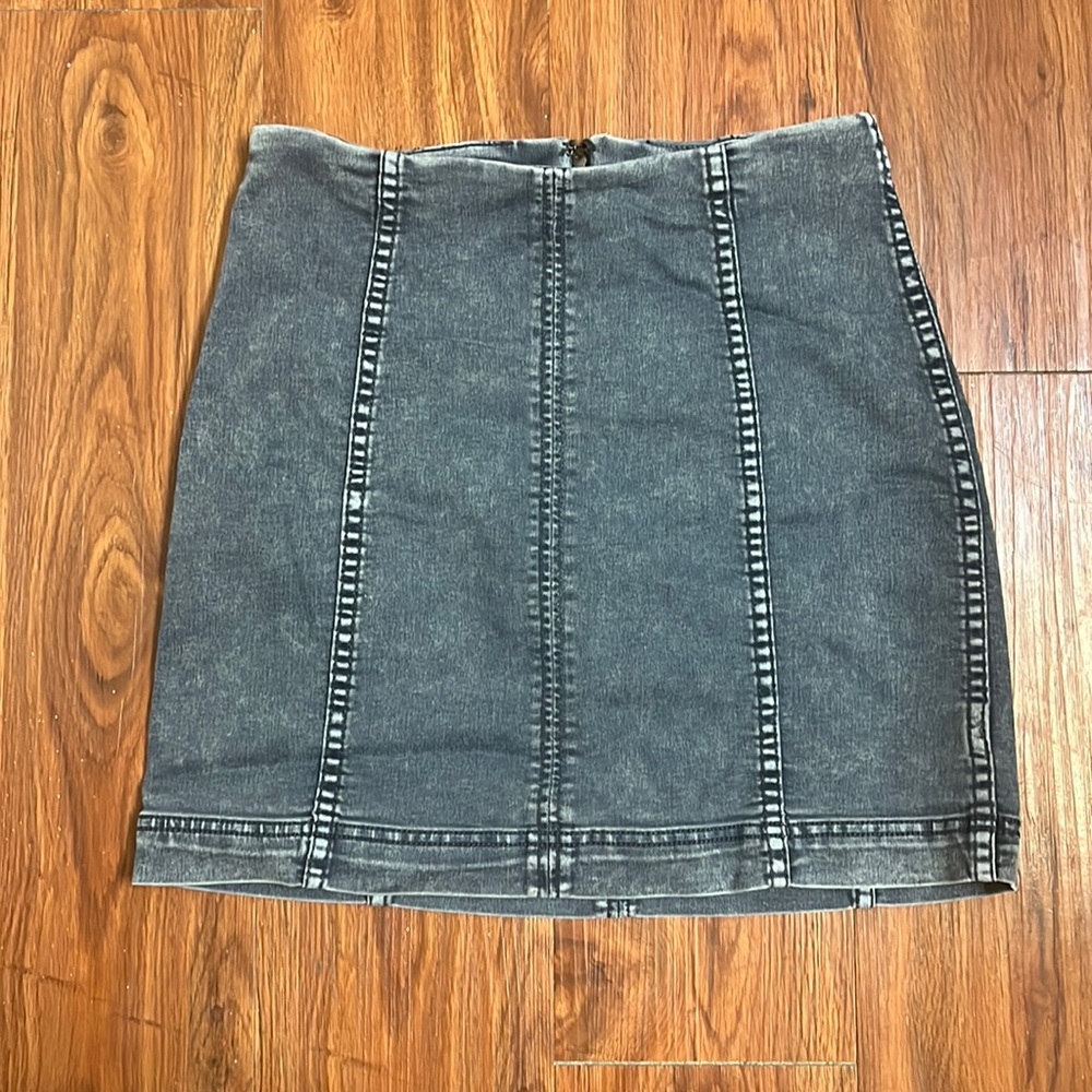 Free People denim pencil skirt